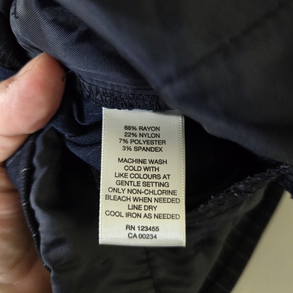 ⭐️Lord & Taylor Blue  Pants With White Pinstripe Kelly Ankle Size 14 - Picture 4 of 6